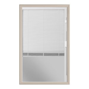 22 x 36 Clear Glass 1/2 Lite Mini Blinds Insert