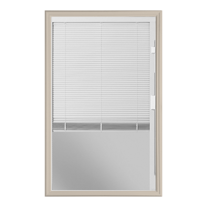 22 x 36 Clear Glass 1/2 Lite Mini Blinds Insert