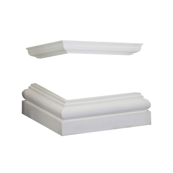 Base & Capital Set for a Craftsman Style PermaCast Column - Base & Capital Only