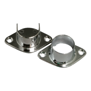 Chrome (Nickel) Rosette for Round Pole
