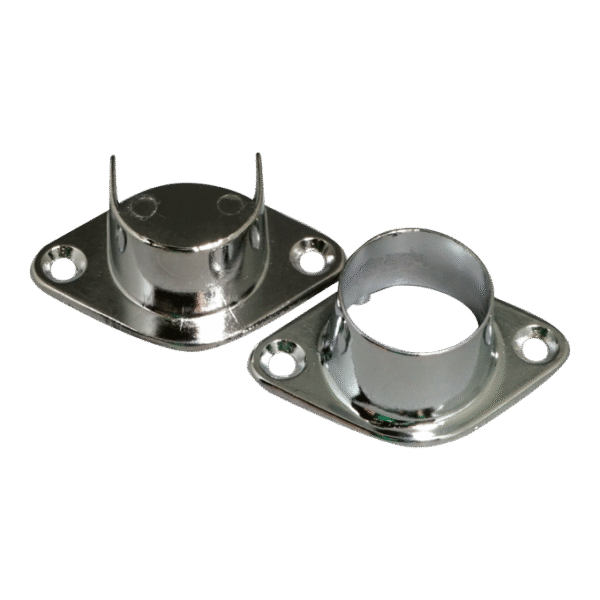 Chrome (Nickel) Rosette for Round Pole