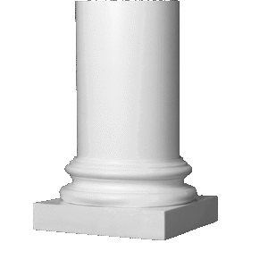 Round Attic Base with Torus and Plinth for a Round Tapered PermaCast Column