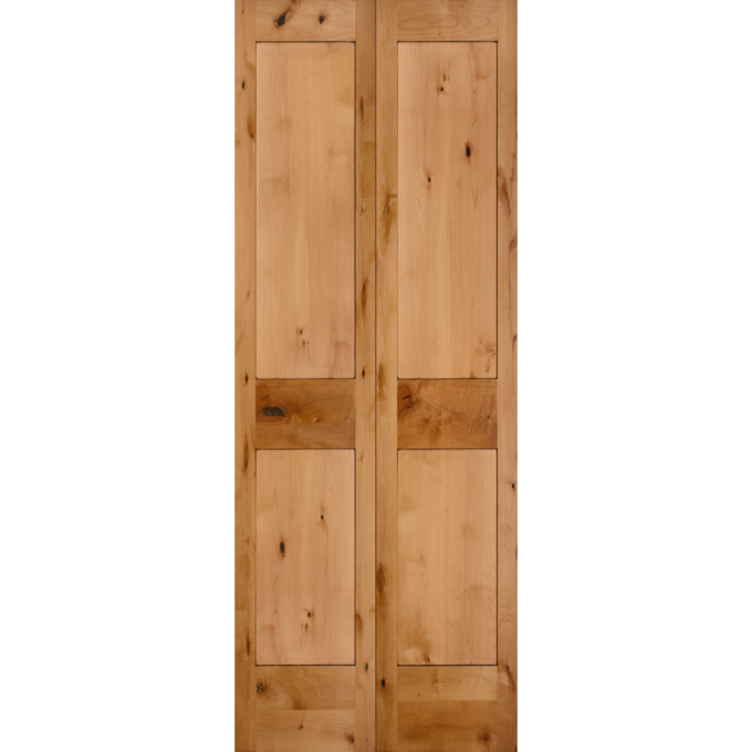 Knotty Alder 2 Panel BiFold Door